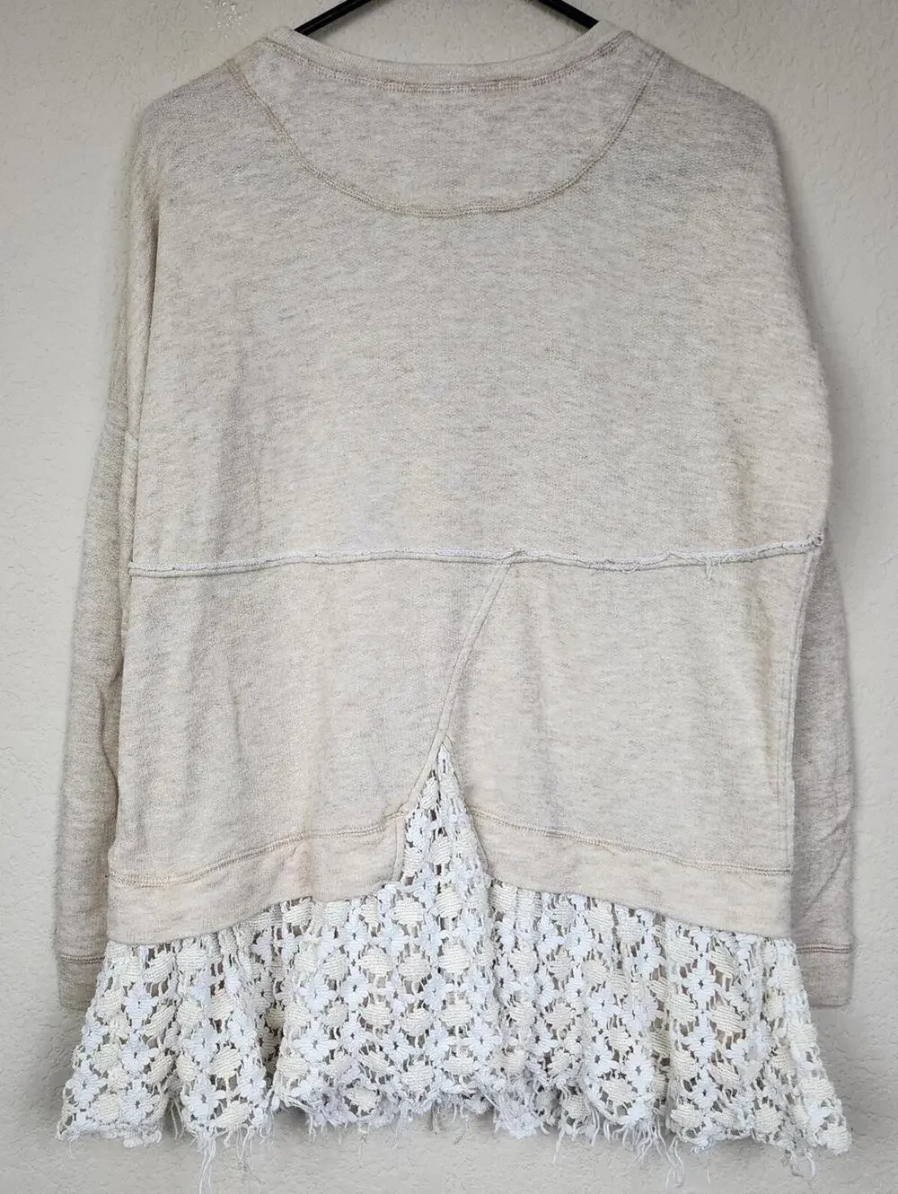Free People Beach Pullover Lace Cottagecore Sweater